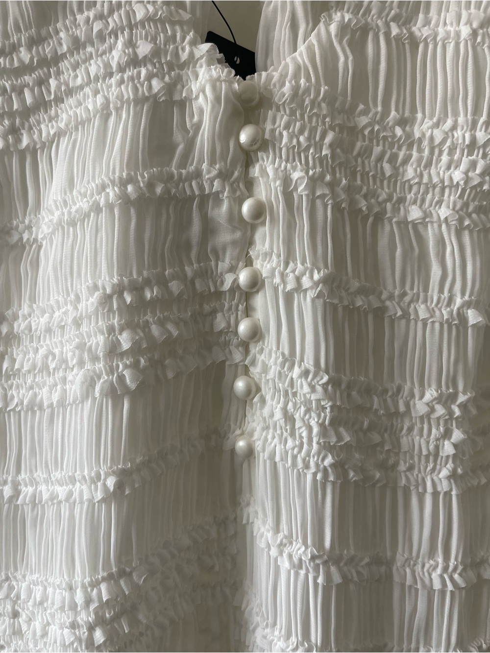 Lulus Exemplary Romance White Textured Backless Trumpet Maxi Dress XS NWT - Picture 10 of 11